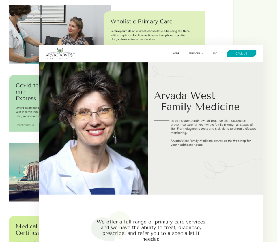 Сайт-визитка медицинской клиники Arvada West Family Medicine
