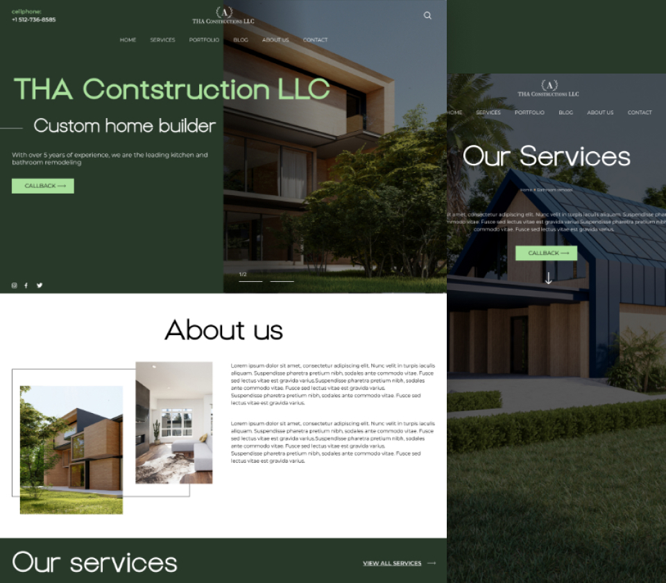 Thaconstructions business website